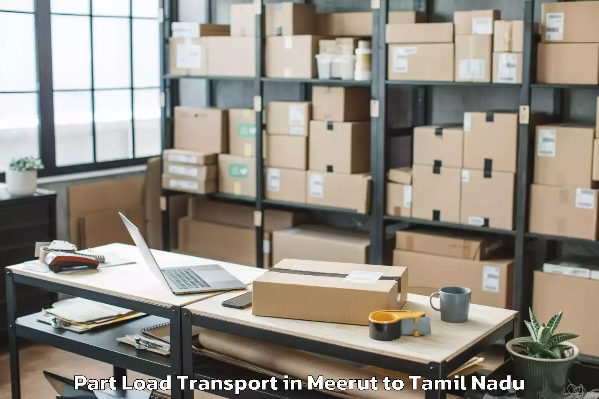 Expert Meerut to Tuticorin Airport Tcr Part Load Transport